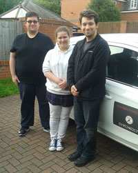 The Jessup family when they passed their tests while learning with Chris Blake Driving School